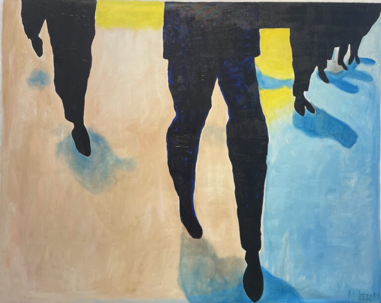 "Pigeon Toed" painting by Keith Mikell