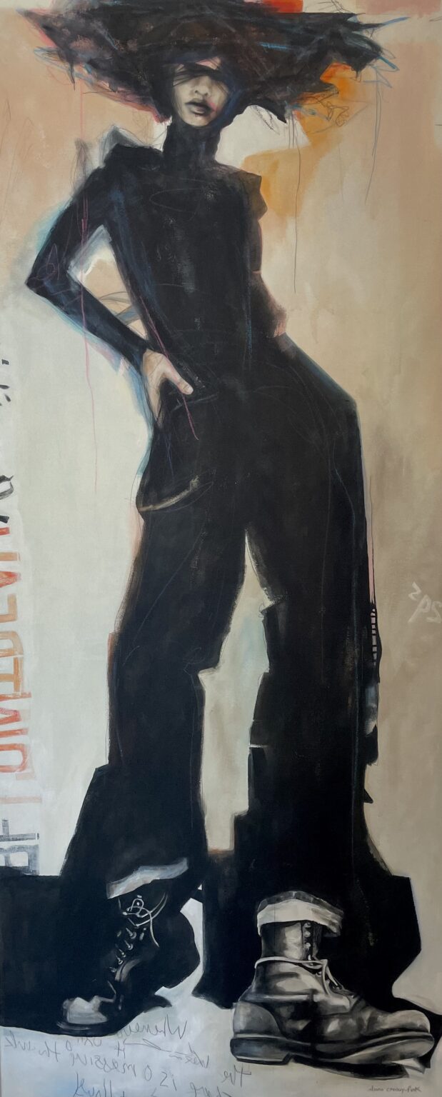 15 ROUNDS Acrylic Painting on Canvas by Diana Creasy-Funk