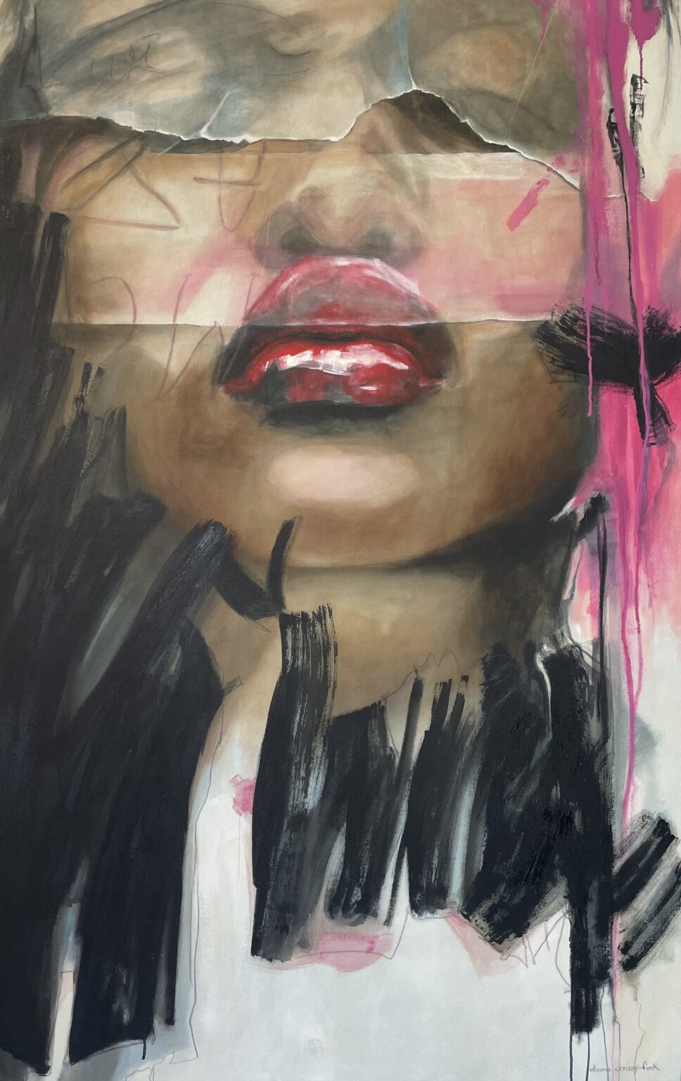 "MEMPHIS" acrylic painting on canvas by Diana Creasy-Funk