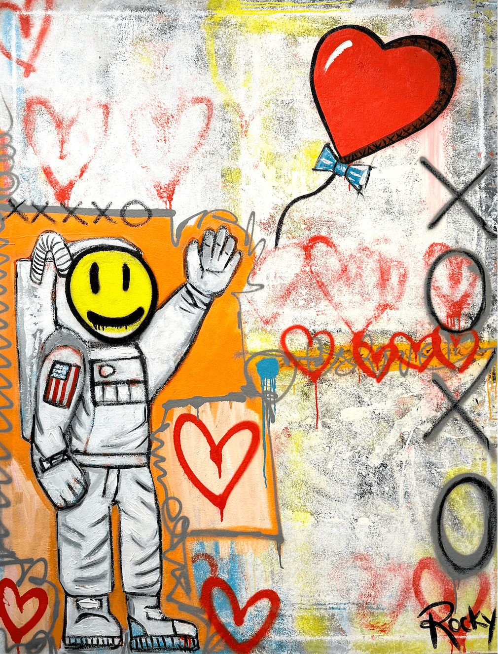 ASTRONAUT by Rocky Asbury, Mixed Media on Canvas