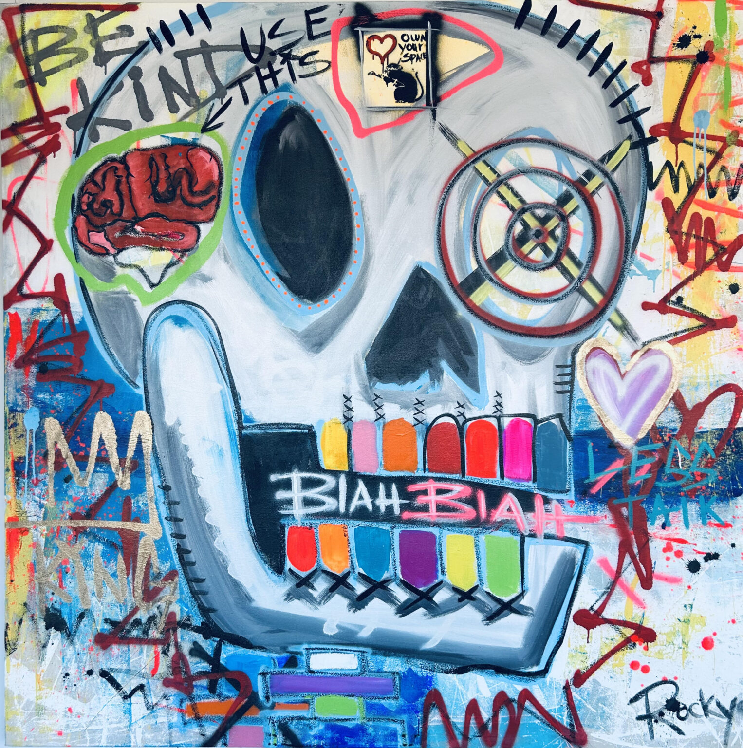 DEAD SPACE by Rocky Asbury 60″ x 60″, Mixed Media