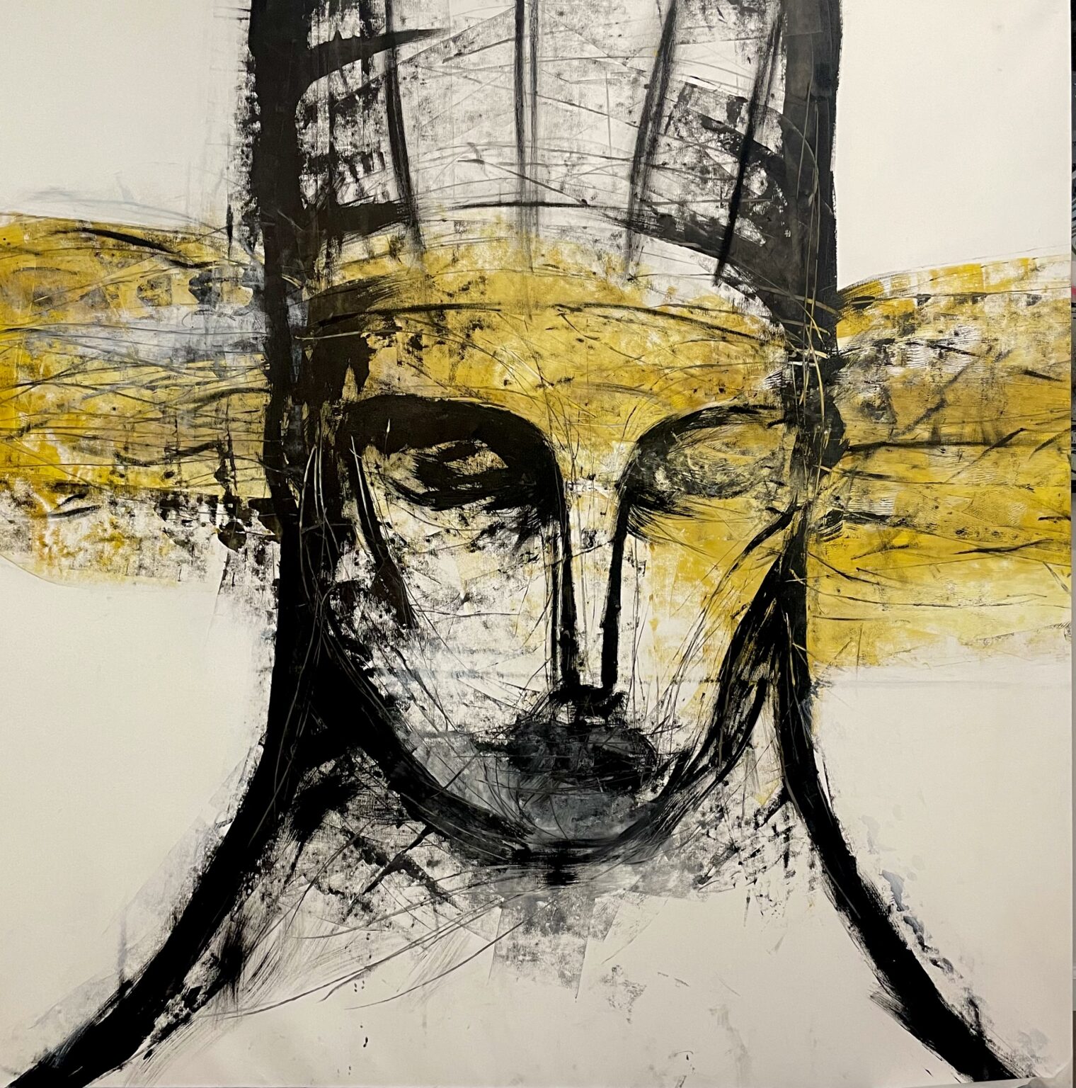 mixed media oil painting (King) by Michael Lotenero
