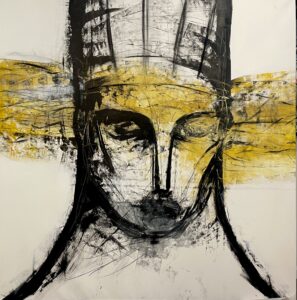 mixed media oil painting (King) by Michael Lotenero